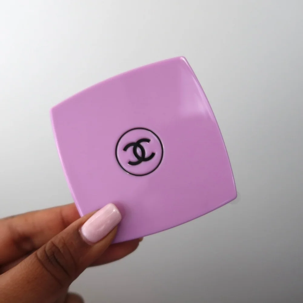 Chanel Pink Compact Mirror with CC Logo